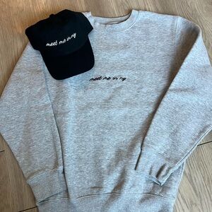 meet me in New York crewneck sweatshirt, and hat sz small